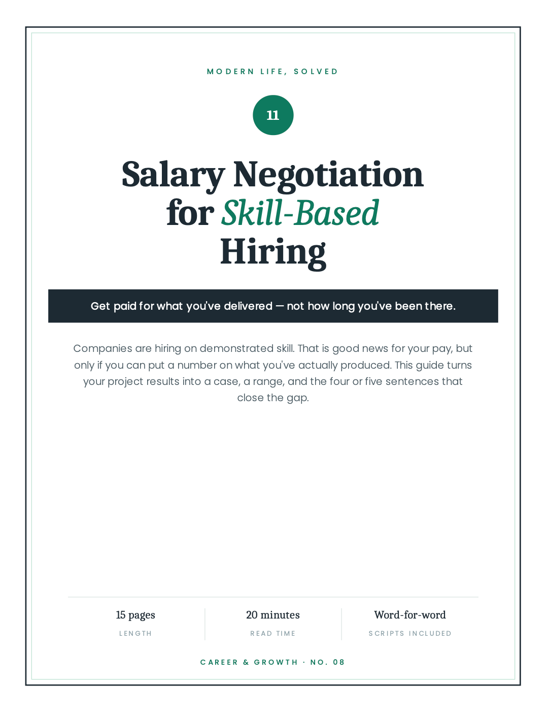 Salary Negotiation for Skill-Based Hiring